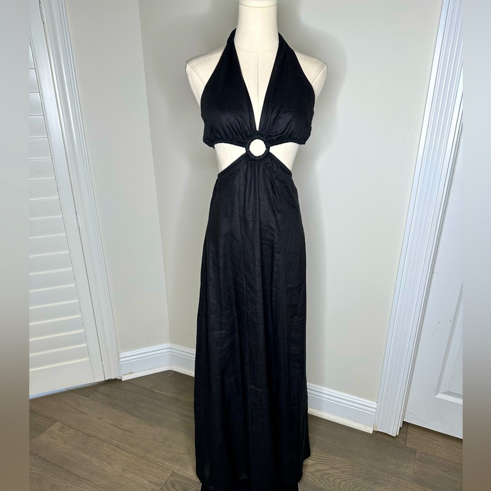 NWOT DISSH Linen Open back Dress 🖤